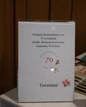 70-vuotisjuhlasta 30.10.2021 Hotelli-Ravintola Fooninki, Seinäjoki